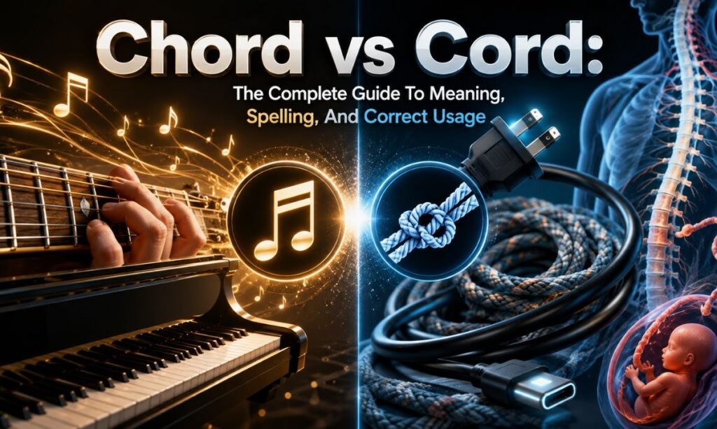 Chord vs Cord: The Complete Guide To Meaning, Spelling And Correct Usage